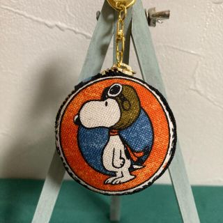 スヌーピー(SNOOPY)のハンドメイドスヌーピー＊マカロン　ポーチ(バッグチャーム)