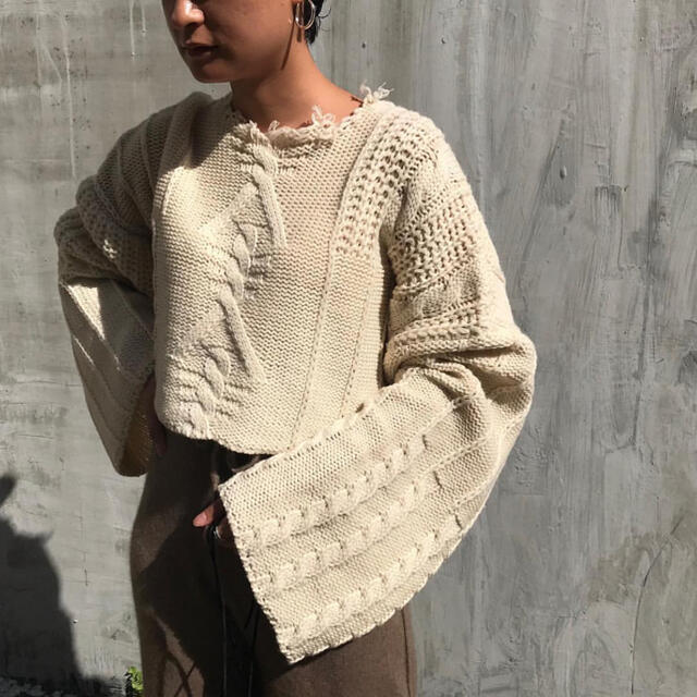 TODAYFUL(トゥデイフル)のTODAYFUL Damage Aran Knit レディースのトップス(ニット/セーター)の商品写真