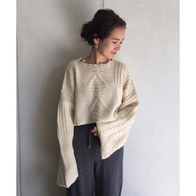 TODAYFUL(トゥデイフル)のTODAYFUL Damage Aran Knit レディースのトップス(ニット/セーター)の商品写真