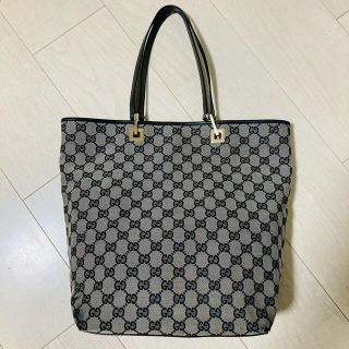 グッチ(Gucci)のGUCCI グッチ GG柄 キャンバス/レザートートバッグ　擦れ・傷あり(トートバッグ)