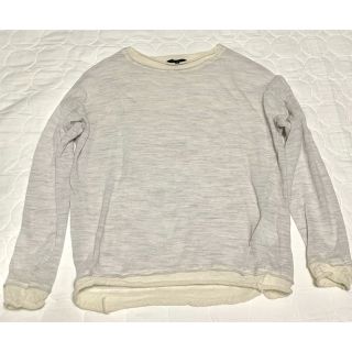 パドカレ(pas de calais)のUSED☆パドカレ☆ウールガーゼカットソー☆ホワイトグレー系(カットソー(長袖/七分))