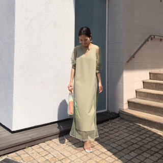 アメリヴィンテージ(Ameri VINTAGE)のameri tulle docking dress(ロングワンピース/マキシワンピース)