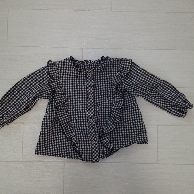 ZARA KIDS(ザラキッズ)のZARAギンガムチェックシャツ キッズ/ベビー/マタニティのベビー服(~85cm)(シャツ/カットソー)の商品写真