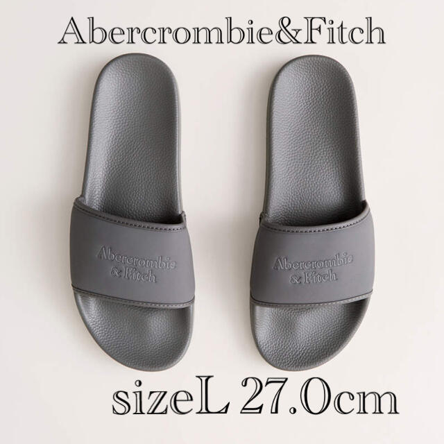 Abercrombie&Fitch(アバクロンビーアンドフィッチ)の新品★ Abercrombie＆Fitch ロゴ スライド サンダル メンズの靴/シューズ(ビーチサンダル)の商品写真