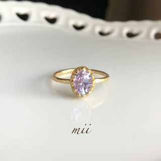 vintage swarovski　アレキサンドライト　ゴールドリング(リング(指輪))