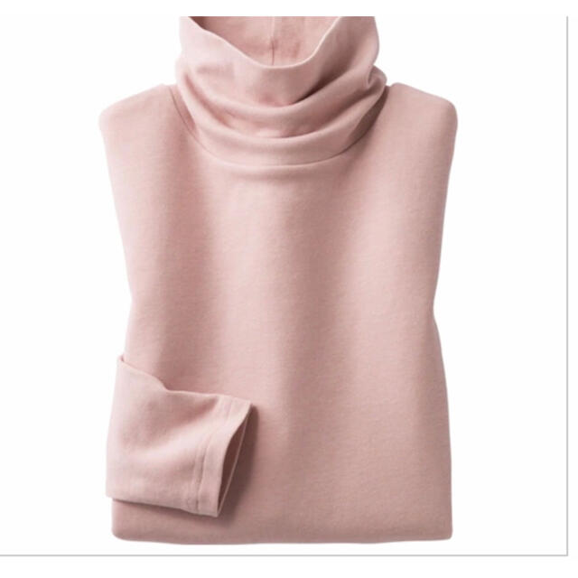 【新品】吸湿発熱素肌よろこぶ綿１００％ 　タートルネック インナー LL　ピンク レディースのトップス(Tシャツ(長袖/七分))の商品写真