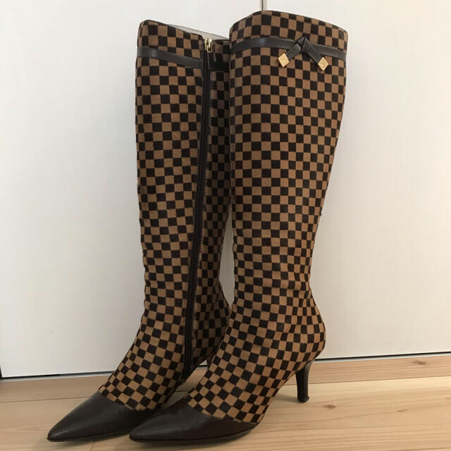 LOUIS VUITTON ダミエロングブーツ ダミエソバージュライン - ブーツ