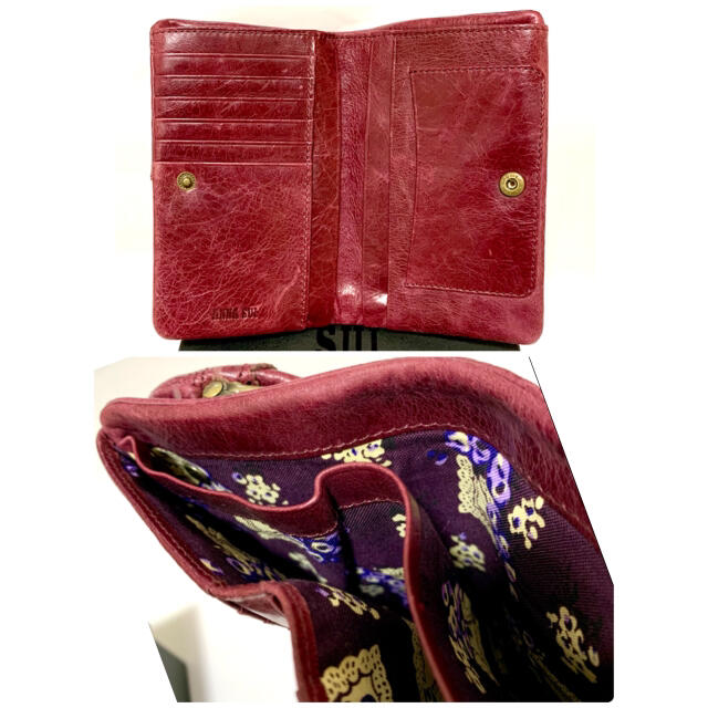 【新品未使用】ANNA SUI ローズガーデン 紫 鳥 パープル 財布 がま口