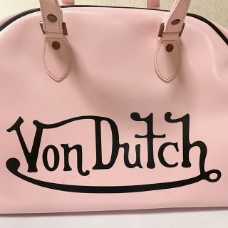 【極美品】Vondutch  ボンダッチ　ボストンバッグ　黒×ピンク