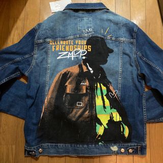 ザラ(ZARA)の新品 ZARA デニムジャケット L ザラ Gジャン メンズ リメイク ペイント(Gジャン/デニムジャケット)