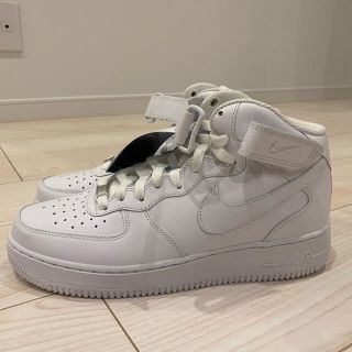 ナイキ(NIKE)のNIKE ナイキ エアフォース1 mid airforce1 ホワイト 27cm(スニーカー)