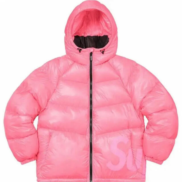 supreme hooded down jacket ブラック L