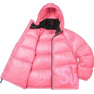 Supreme hooded down jacket pink M 新品