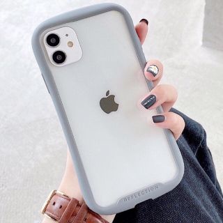 iPhone8   グレー   おしゃれ　クリアカバー　スマホケース(iPhoneケース)