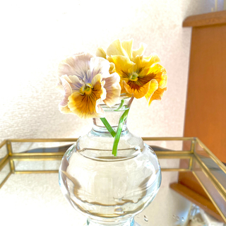 ムジルシリョウヒン(MUJI (無印良品))のガラス　フラワー　ベース　新品未使用　H&M(花瓶)