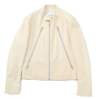 マルタンマルジェラ(Maison Martin Margiela)の【まっと様専用】maison Margiela ライダース　白　46(ライダースジャケット)