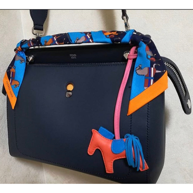 FENDI ドットコム　dotcom ネイビー　イエロー　ショルダーバッグ