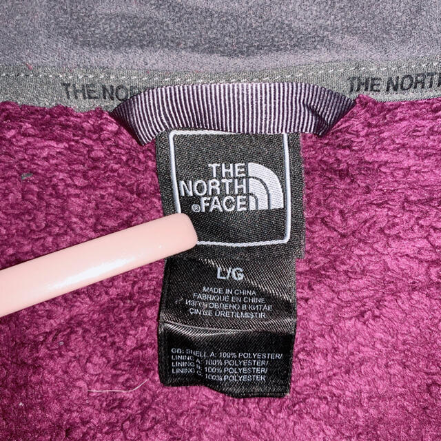 THE NORTH FACE(ザノースフェイス)のTHE NORTH FACEノースフェイス　ボアフリースジャケット　Ｌ　パープル レディースのジャケット/アウター(ブルゾン)の商品写真