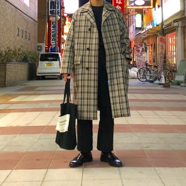 AURALEE 19AW チェック　ステンカラー　コート　オーラリー