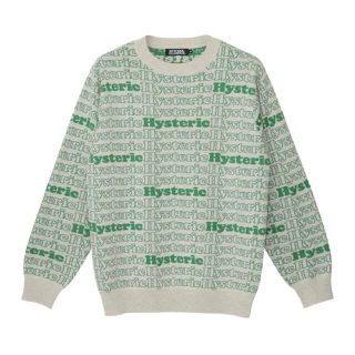 ヒステリックグラマー(HYSTERIC GLAMOUR)の⭐︎週末限定お値引き⭐︎【新品】ヒステリックグラマー ロゴ 総柄 セーター S(ニット/セーター)