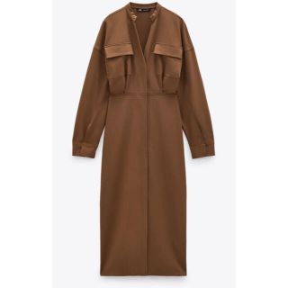 ザラ(ZARA)のZARA シャツワンピース(ロングワンピース/マキシワンピース)