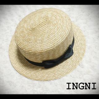 イング(INGNI)のINGNI カンカン帽(麦わら帽子/ストローハット)