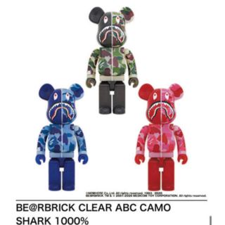 アベイシングエイプ(A BATHING APE)のbape abccamo clear shark be@rbrick 1000%(その他)