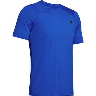 アンダーアーマー(UNDER ARMOUR)のUNDER ARMOURアンダーアーマー 半袖ベースレイヤー ヒートギア青M新品(トレーニング用品)