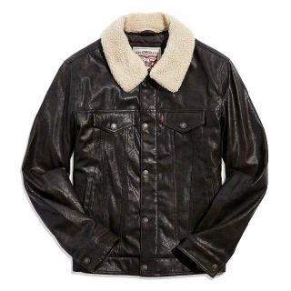 リーバイス(Levi's)のLEVI'S リーバイス ★ S フェイクレザー トラッカー ジャケット(レザージャケット)