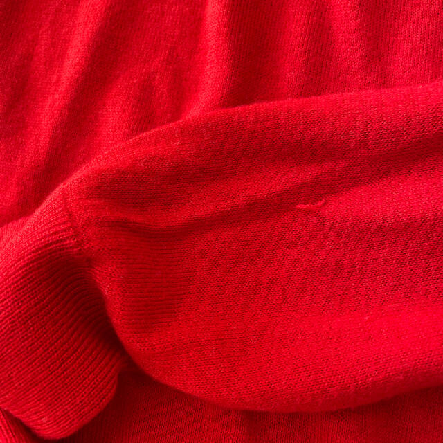 ZARA(ザラ)のZARA ザラ  ニット　薄手　赤　レディース  M 春服 レディースのトップス(ニット/セーター)の商品写真
