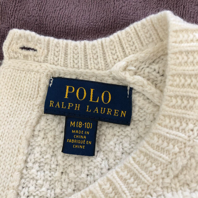 POLO RALPH LAUREN(ポロラルフローレン)の140 ラルフローレンgirls リボンニット キッズ/ベビー/マタニティのキッズ服女の子用(90cm~)(ニット)の商品写真