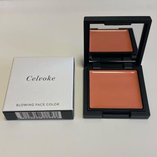 コスメキッチン(Cosme Kitchen)の[新品未使用]Celvoke ブロウイング フェイスカラー EX02 +サンプル(チーク)