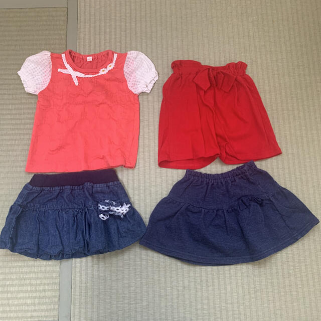 女の子ベビー服90cm4点セット　西松屋 キッズ/ベビー/マタニティのキッズ服女の子用(90cm~)(その他)の商品写真