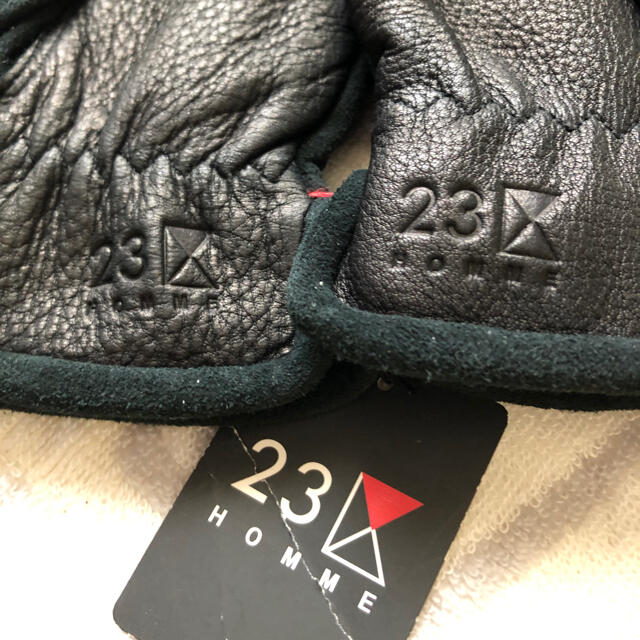 23区 革手袋 黒スェード
