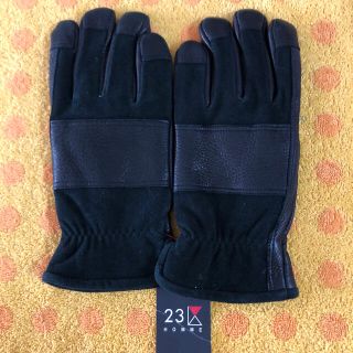 23区 革手袋 黒スェード