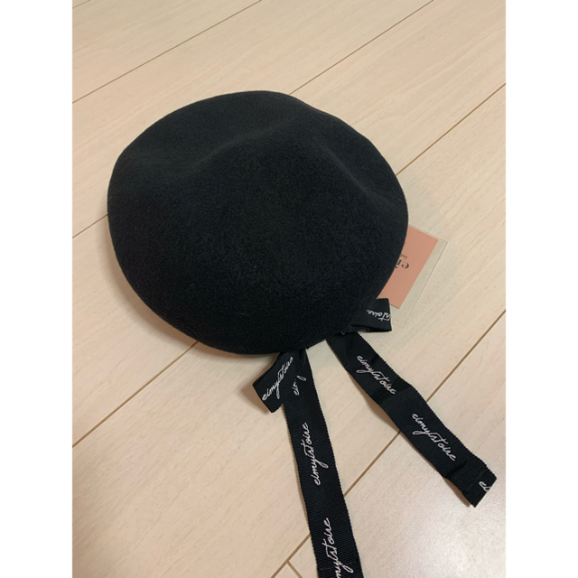 eimy istoire(エイミーイストワール)のeimy istoire   リボン付きベレー　ブラック レディースの帽子(ハンチング/ベレー帽)の商品写真