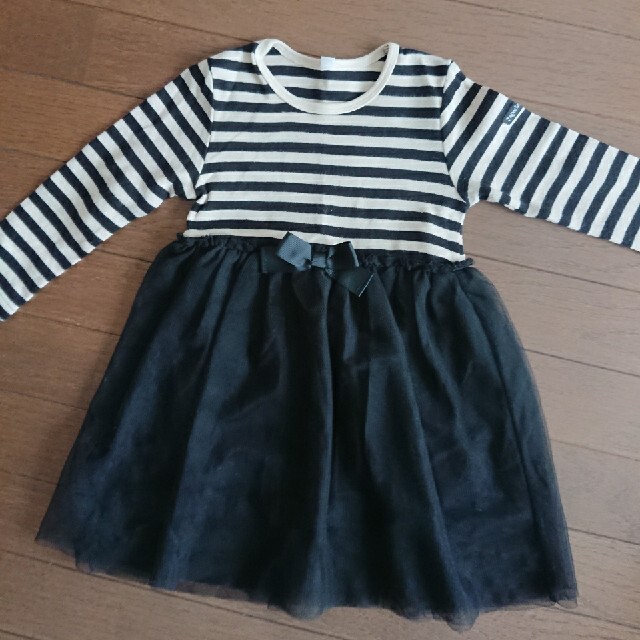 西松屋(ニシマツヤ)の女児size95 チュールワンピース キッズ/ベビー/マタニティのキッズ服女の子用(90cm~)(ワンピース)の商品写真