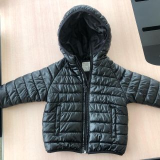 ザラキッズ(ZARA KIDS)のzara 98cm レザー　ダウン　ブラック(コート)