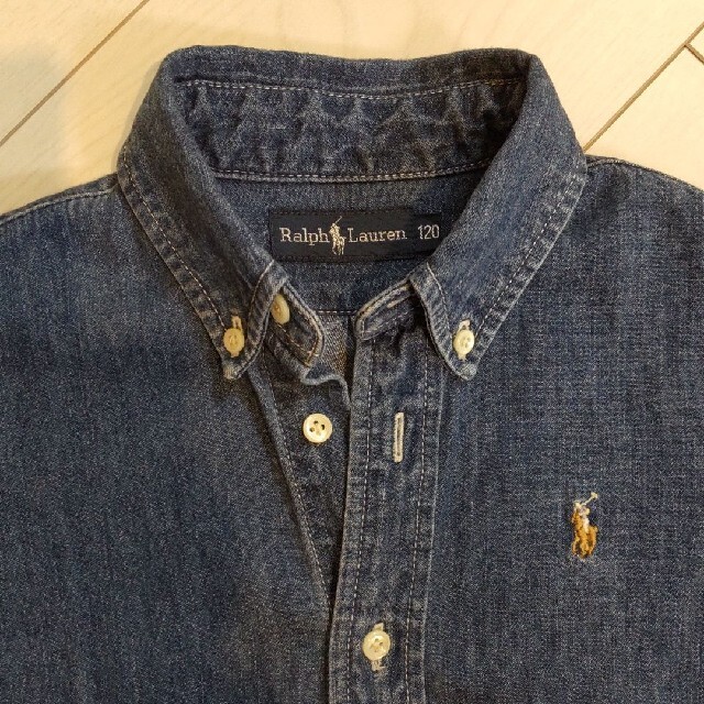 Ralph Lauren(ラルフローレン)の【ラルフローレン】120　シャツ　ボタンダウン　定番シャツ　インディゴブルー キッズ/ベビー/マタニティのキッズ服男の子用(90cm~)(ブラウス)の商品写真