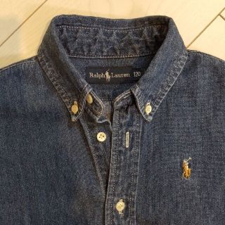 ラルフローレン(Ralph Lauren)の【ラルフローレン】120　シャツ　ボタンダウン　定番シャツ　インディゴブルー(ブラウス)