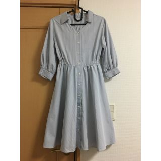 プロポーションボディドレッシング(PROPORTION BODY DRESSING)のプロポーションボディドレッシング サッシュシャツワンピース ブルー(ひざ丈ワンピース)