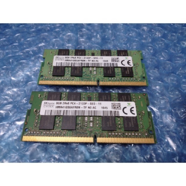 ノートPC用DDR4メモリ16GB(8Gx2) PC4-2133P-SE0-11