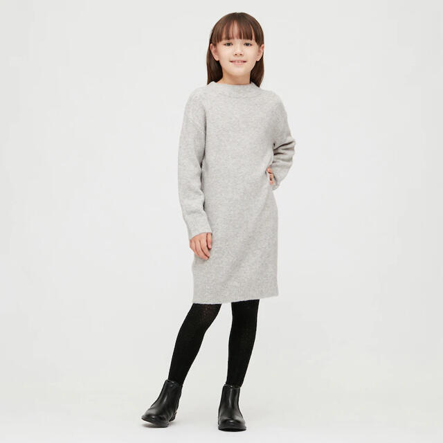 UNIQLO(ユニクロ)の＊kss様専用　スフレヤーンワンピース　ユニクロ キッズ/ベビー/マタニティのキッズ服女の子用(90cm~)(ワンピース)の商品写真