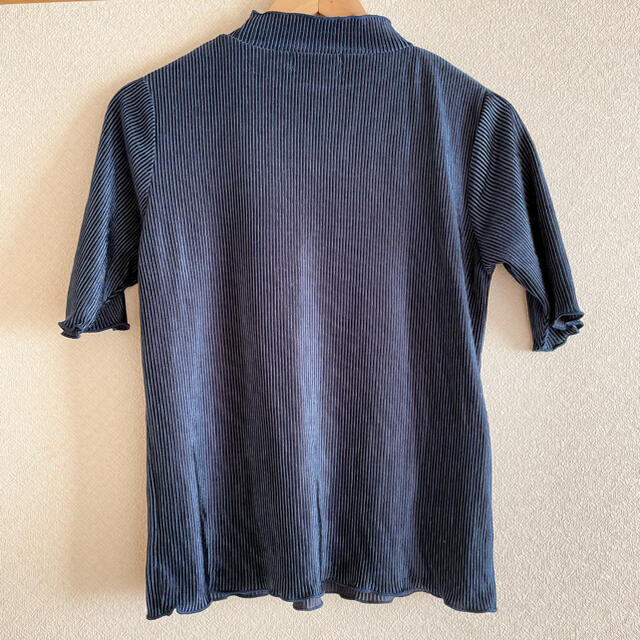 Simplicite(シンプリシテェ)のベロア　プリーツカットソー　半袖 レディースのトップス(カットソー(半袖/袖なし))の商品写真