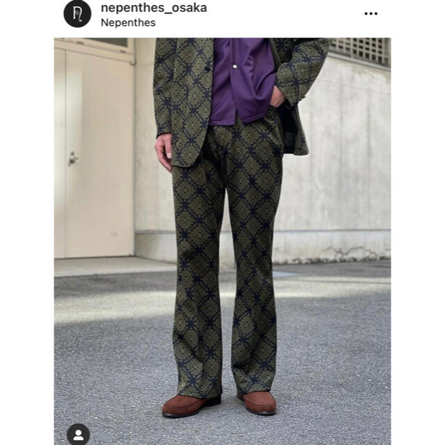半額SALE☆ JQ ストレート L ダマスク damask 緑 green 総柄 - azuma