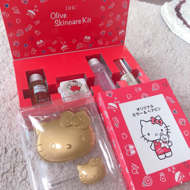 DHC(ディーエイチシー)のDHC新品オリーブスキンケアセットhello kitty Sanrioサンリオ コスメ/美容のキット/セット(サンプル/トライアルキット)の商品写真