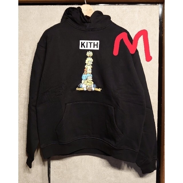 KITH X SIMPSONS  Family Stack Hoodie 黒　Mキス