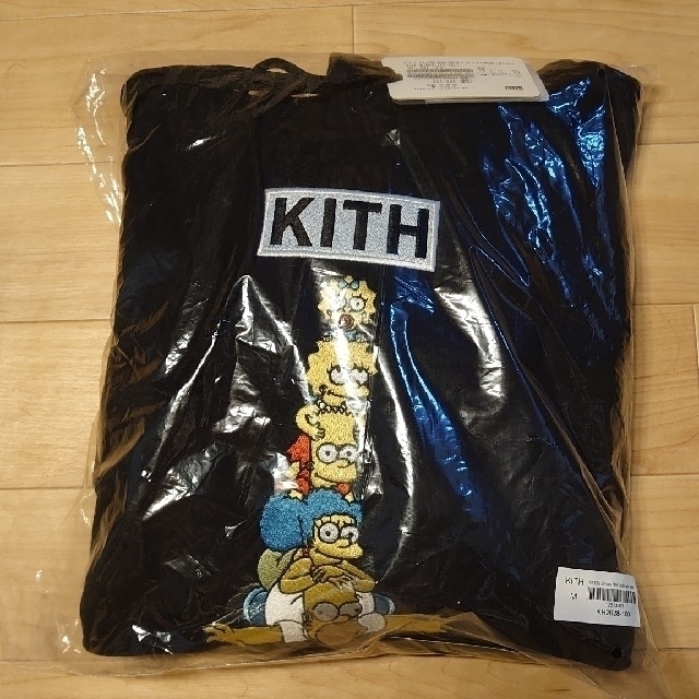 KITH X SIMPSONS  Family Stack Hoodie 黒　Mキス