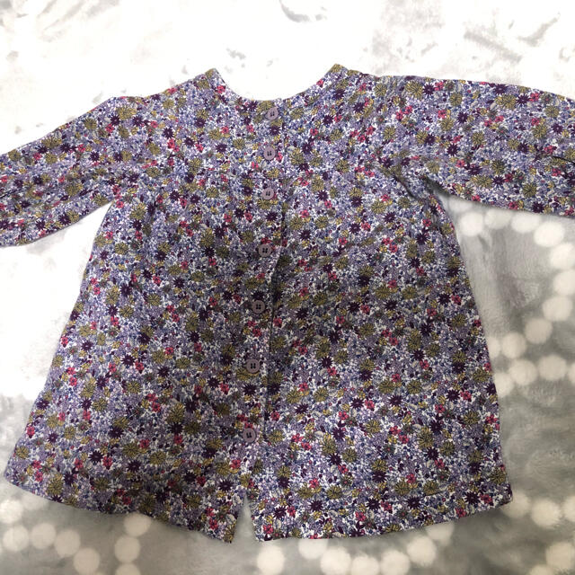 PETIT BATEAU(プチバトー)の猫のしっぽ☆様専用　プチバトー 花柄　ワンピースとおまけのタイツ キッズ/ベビー/マタニティのベビー服(~85cm)(ワンピース)の商品写真