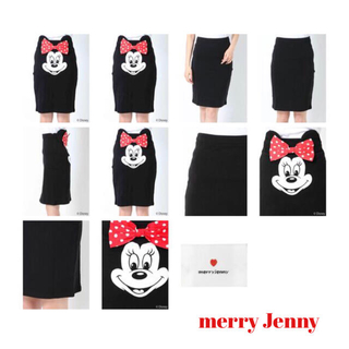 メリージェニー(merry jenny)の早い者勝ち　新品　merry Jenny ミニーマウススカート　ディズニー(ひざ丈スカート)
